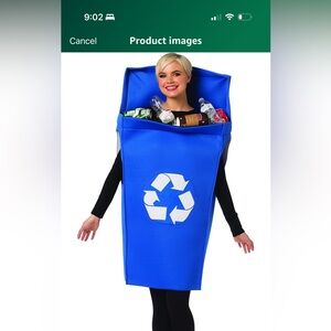 Blue Recycling Bin adult Costume
